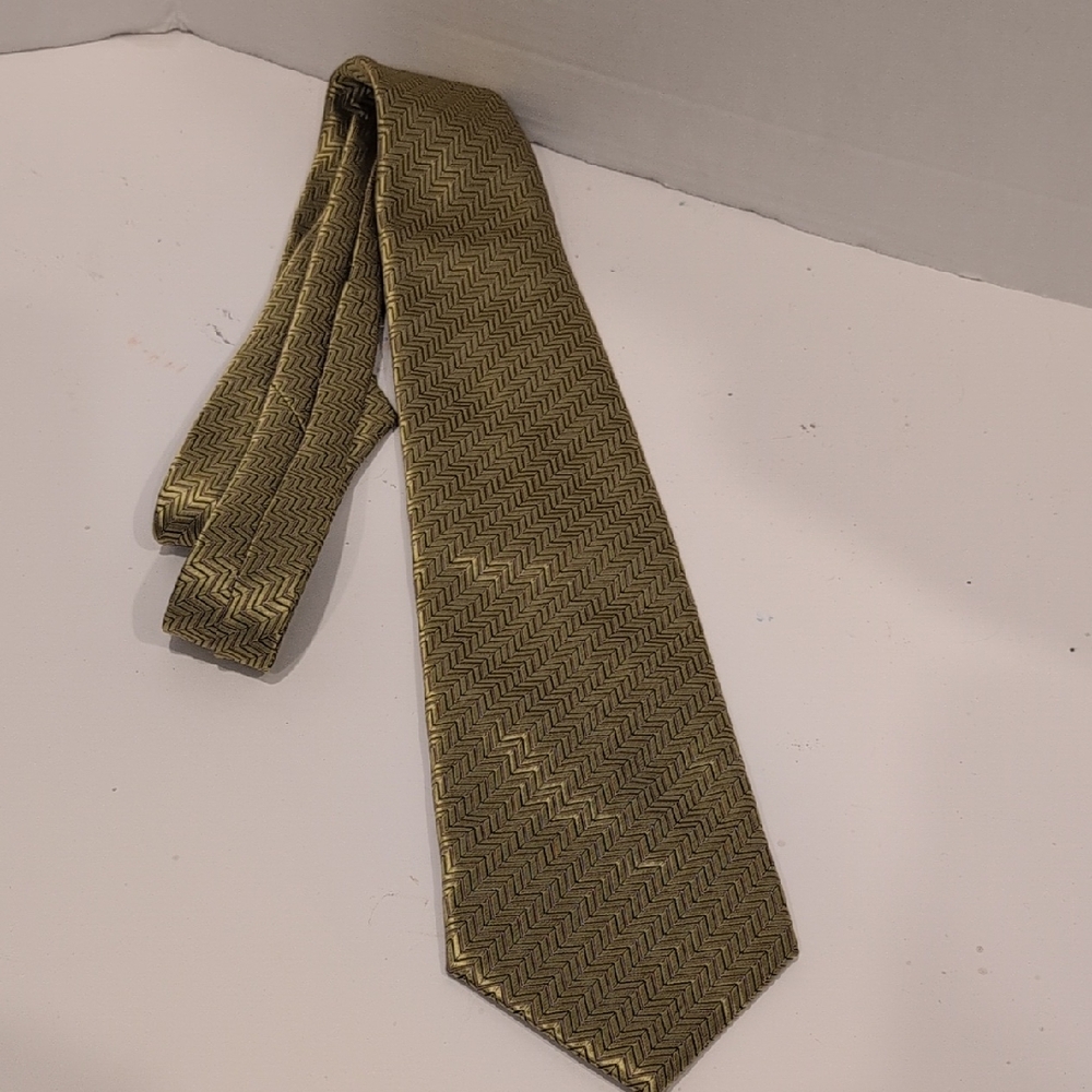 Paul Smith Gold Zigzag Silk Tie